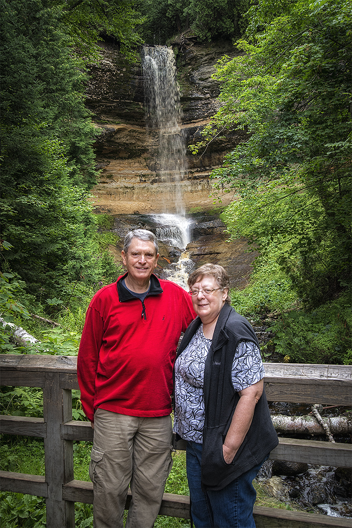 Yours truly and wife Kathy at Munising Falls