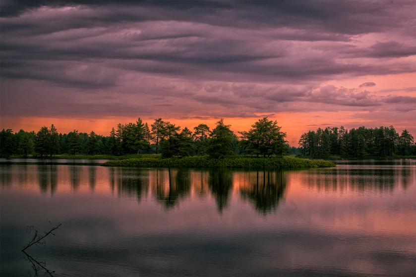 Sunset on the ponds of Seney NWR.