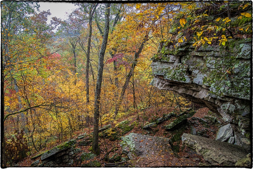 One of the many rock outcroppings at Devil's Den.